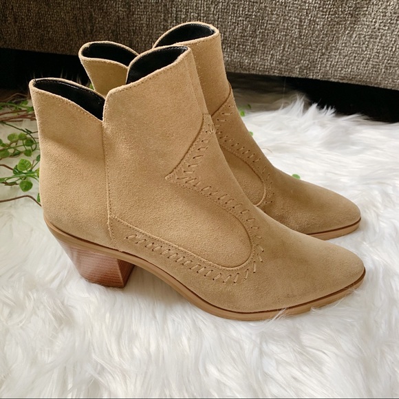 NEW | Rebecca Minkoff Leather Suede Lulu Bootie Ankle Boot Western - Picture 4 of 8